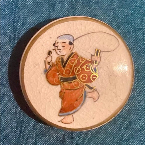 FRAMED SATSUMA PORCELAIN HAND PAINTED BUTTON COLLECTION - Picture 11 of 16